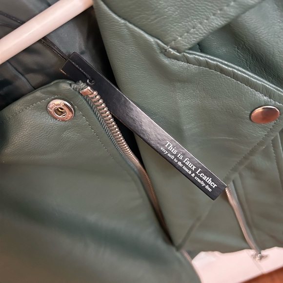 Love Tree Sage Leather Jacket - Picture 5 of 5